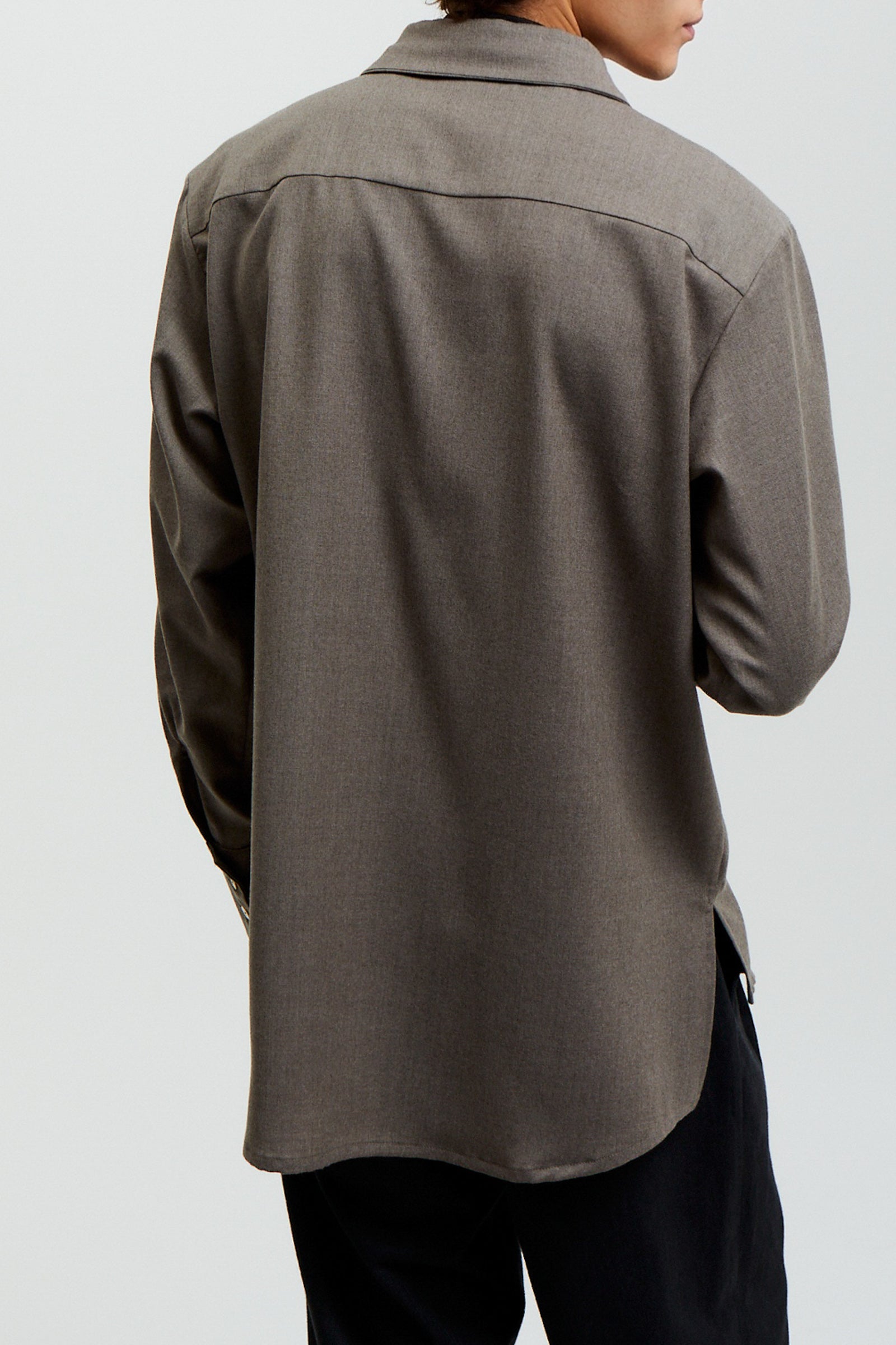 Virgin Wool Shirt | Brown