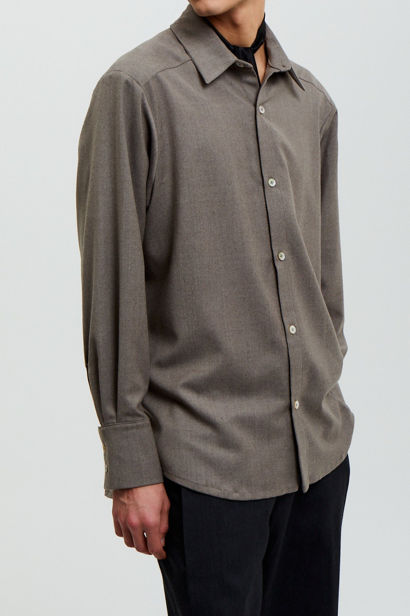 Virgin Wool Shirt | Brown