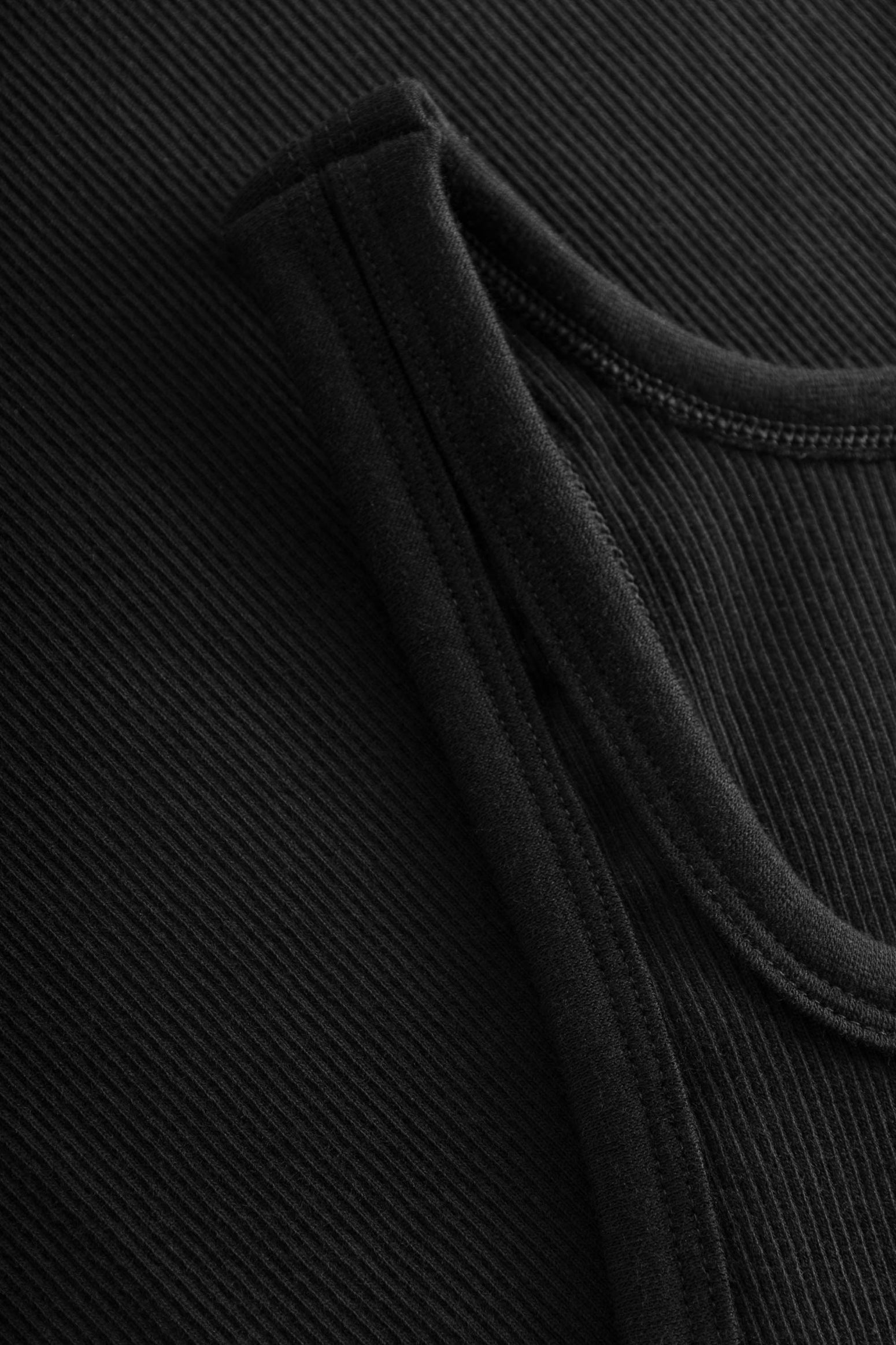 Tank Top | Double Rib | Black