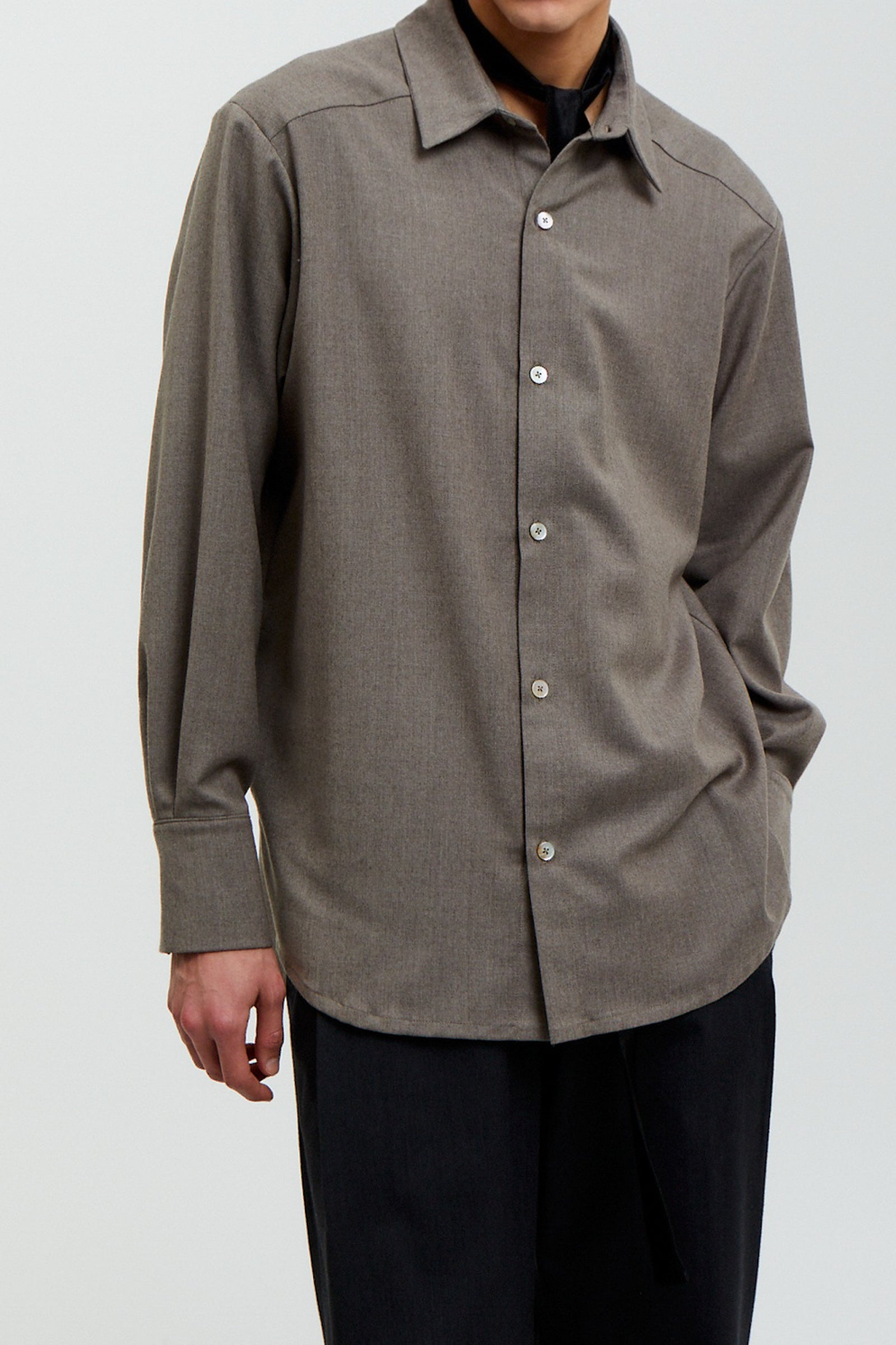 Virgin Wool Shirt | Brown