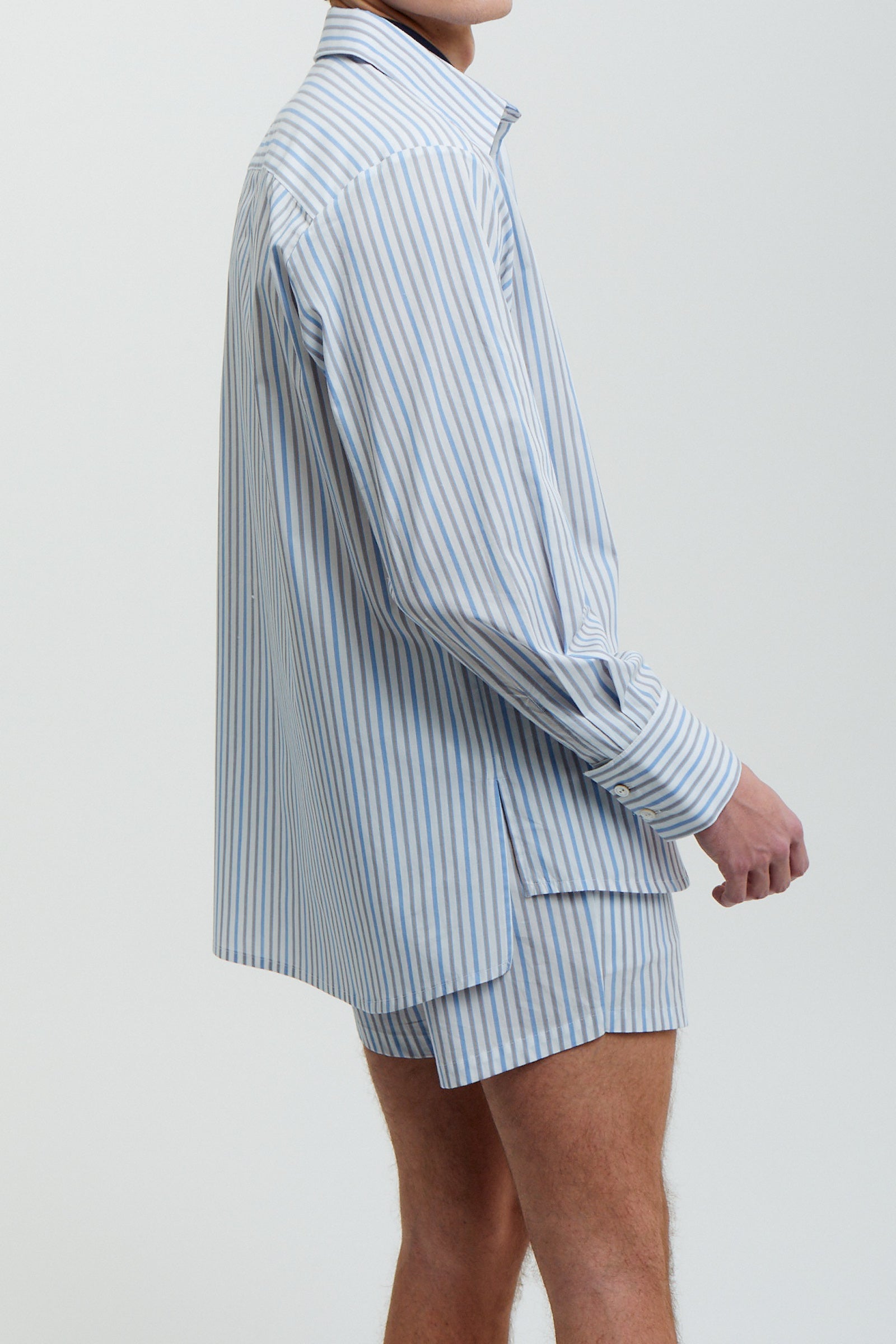 Cotton Shirt with Stripes