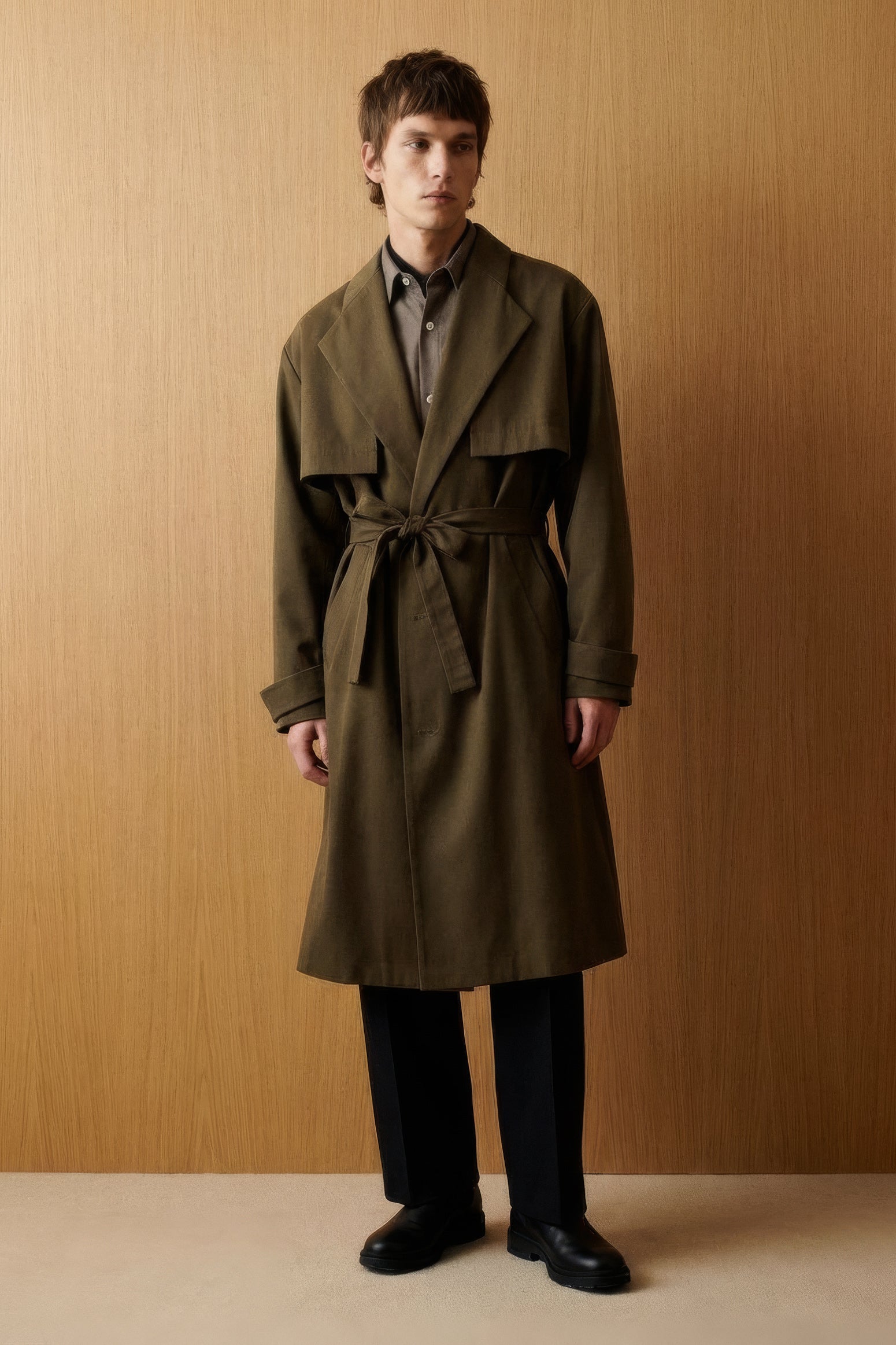 Oversized Cotton Trenchcoat | Green