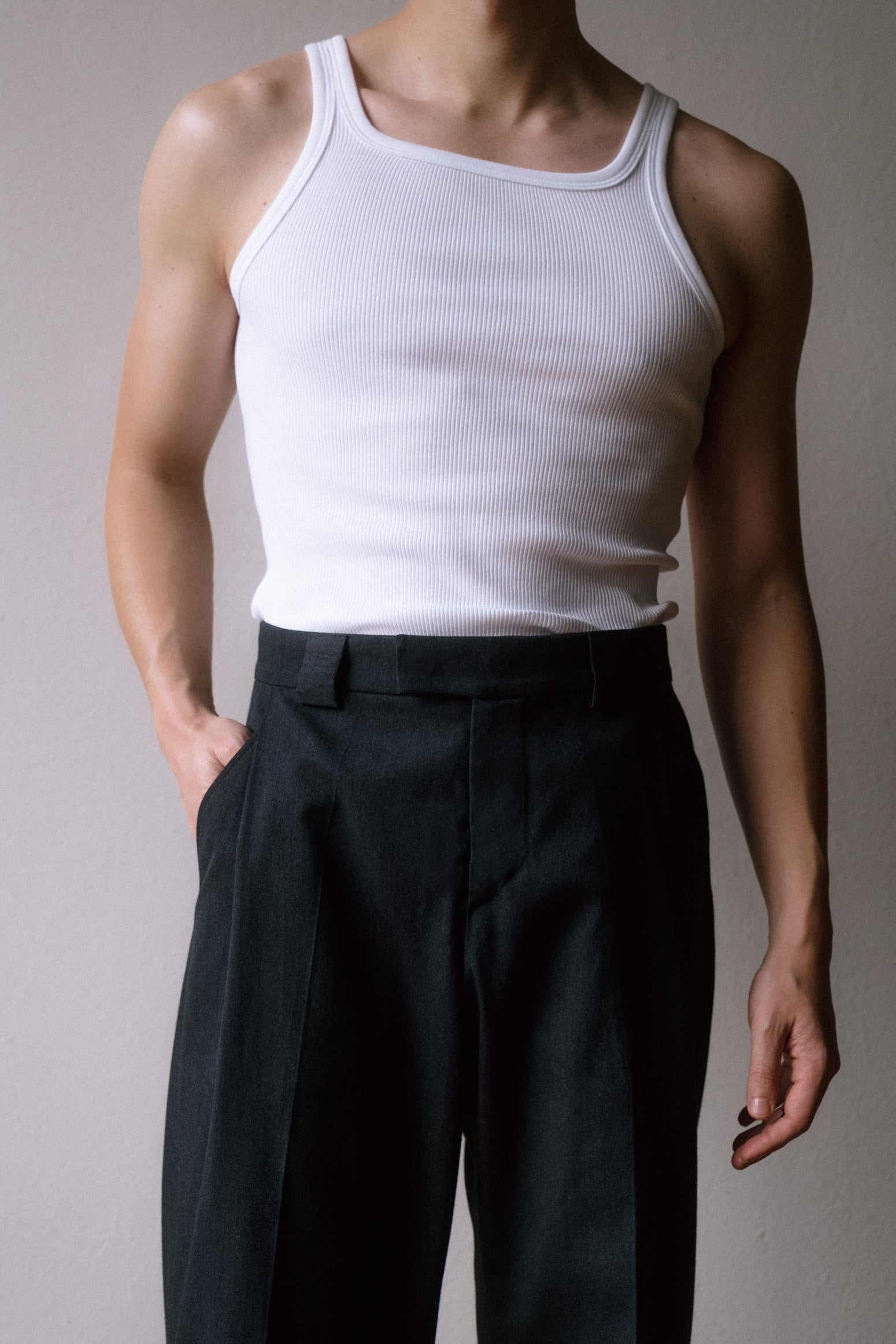 Wool Trousers with Pleats | Anthracite