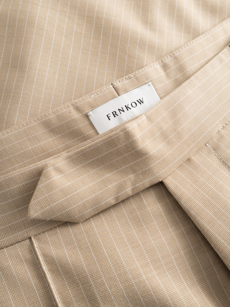 Shorts with Pleats | Pinstripes